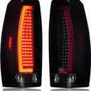 LED Tail Lights Assembly Fit for Chevy Avalanche 2007-2013 Rear Taillight, Black Housing Smoked Lens
