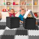 36Pcs Baby Play Mat for Floor, Foam Floor Tiles for Kids with Interlocking, Squares Foam Puzzle Carpet for Playroom,Crawling Rug for Babies 6-12 Months,Toddlers,11.8 * 11.8 * 0.6In Each
