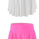 Hvididan Skort Girls, Athletic Skirts for Tennis Golf, Butterfly Flowy Shorts for Kids, Shorts with Pocket 2 Pack 5-6Y