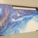 Case for Samsung Galaxy Tab S9 FE+ Plus 12.4" (SM-X610/X616)/Galaxy Tab S9+ Plus 12.4" (SM-X810/X816/X818) - Slim Shell Tri-fold Stand Auto Wake/Sleep Folio Cover Case (Sandy Ocean Blue)