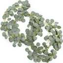 Ling's moment Eucalyptus Garland for Table, 5.9ft Sage Fake Eucalyptus Wreaths with Willow, 2pcs Real Touch Leaf Garland for Wedding Centerpieces Arch Rehearsal Dinner Bridal Shower