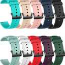 BabyValley Compatible with Parsonver SR1/LW45/LW51 Smart Watch Band for Women Men, Adjustable Soft Silicone Bands Replacement Sport WristBand for Parsonver SR1/LW45/LW51 Accessories (10-Pack)