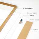 Oak Wood Picture Frames 16x20 with Mat for 11x14 - Natural Solid Wood Photo Frame Real Glass Wall Hanging