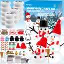 MUDEREK 15 Pack Christmas Crafts for Kids DIY,Snowman Making Kit for Children,Modeling Clay Snowman DIY,Holiday Craft for Boys Girls,Build a Snowman Kit Xmas Gift,Winter Kids Air Dry Modeling Clay (White)