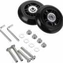 Luggage Suitcase Wheels 70mm x 24mm/2.75"x0.94" w/ABEC 608zz Skate Inline Outdoor Replacement Wheels, One Set of (2) (OD:70 W:24 ID:6 Axles:35 & 40mm)