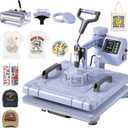 Slendor 15x15 inch 5 in 1 Swing Away Heat Press Machine for T Shirts