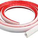 Duzzy Flexible Quarter Round Molding, 8.2FT Peel and Stick Quarter Round Trim Tile Moulding Trim, Suitable for Curved Wall/Floor/Corner Caulk Strip (White)