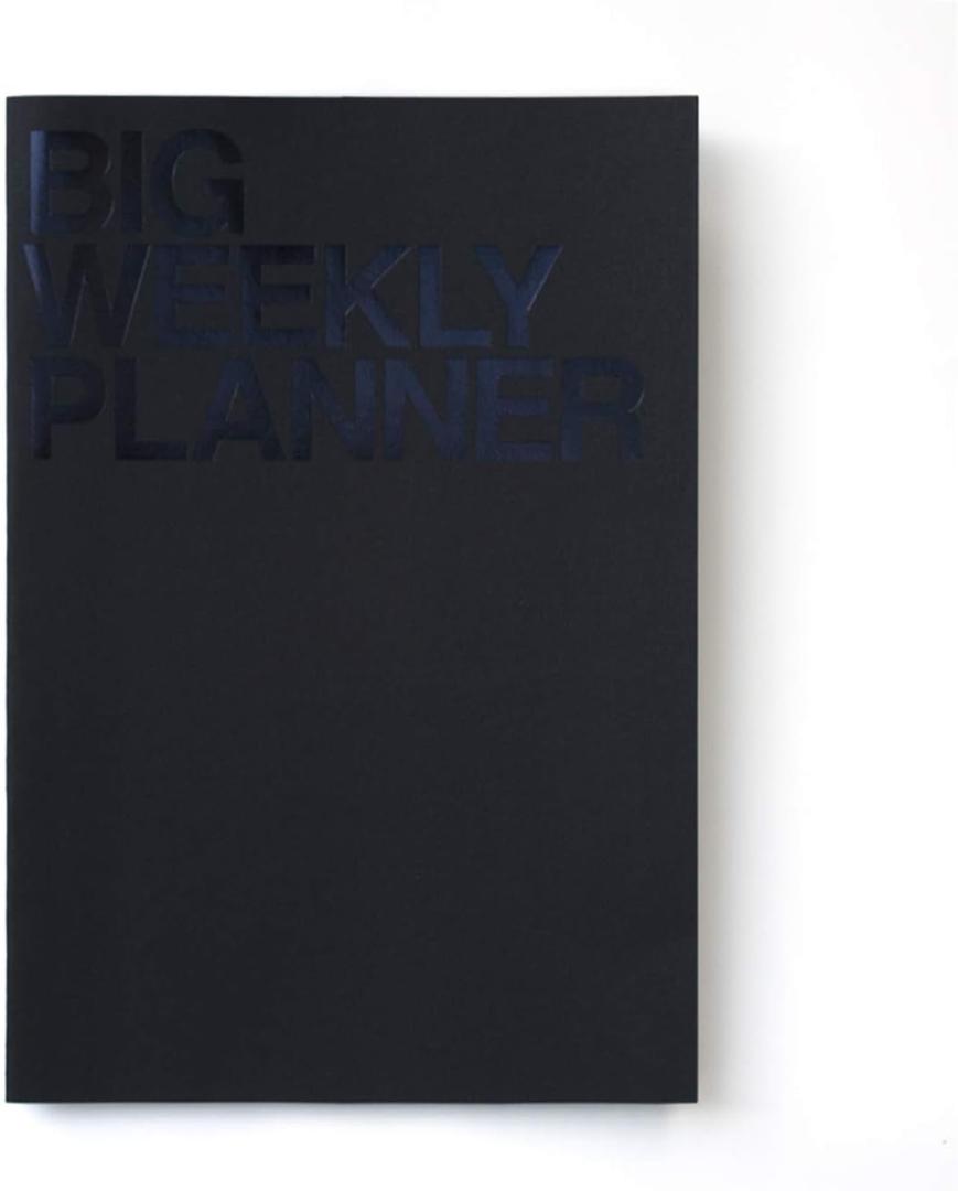 JSTORY Big Personal Wide Spaces Weekly Planner 28 Sheets Black