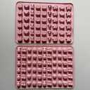 Mini Silicone Molds,120 Cups Chocolate Drops Mold,Fondant Cake Mold for Chocolate,Hard Candy,Biscuits,Cookie,Jelly,Sugarcraft,Homemade Treats and DIY Baking,2 Pack(66 Fruit & 54 Animal) Pink
