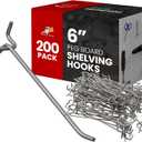 200 Pack PEG Board Pegboard Shelving Hooks 6" Length Wholesale Lot