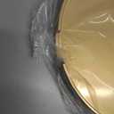 Gold Oval Decorative Tray with Handles, Versatile Serving Tray for Coffee Table, Ottoman, Ideal for Serving, Displaying, Organizing, 15.3"*10.6"*1.37"