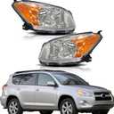 Headlights Repalcement for 2009 2010 2011 2012 RAV4 Headlamps Headlight Assembly pair Driver and Passenger Side