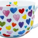 Large 24oz Coffee Cups Soup Mugs with Handles Traditional Large Cup Large Bone China Coffee Mugs Cup for Soups Cereals