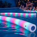 Jenaai 3 Pack LED Pool Noodle Floating Foam Stick 52 Inch Glow Pool Noodle