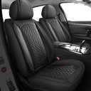 MIROZO Seat Covers for Car, Car Seat Covers Full Set Waterproof Automotive Seat Covers Car Seat Protector Seat Cover Set Black Seat Cover for Cars SUV Pick-up Truck Sedan (Full Set, Black)
