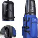 Golf Travel Bag with Hard Case Top, 1680D Heavy Duty Oxford Golf Club Travel Bags for Airlines with Wheels Easy to Maneuver (Blue)