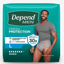 Depend Fresh Protection Adult Diapers, Incontinence Underwear for Men, Disposable, Maximum, Large, Grey, 36 Count