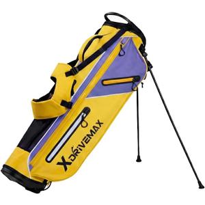 XDriveMax Golf Stand Bag, Ultra Lightweight Compact Design for Walking Rounds, Easy-Carry Slim 4-Way Top for Multiple Pieces, for Par 3 & Practice