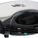Total Chef Waffle Maker - Mini Belgium Waflera, Sandwich, Grill, Panini Press Machine, Electric, Non-Stick Removable Plates, Easy To Clean Countertop Cooking Kitchen Appliance For Breakfast, 4 in1