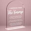 Baby in Bloom Shower Decorations, Baby Shower Sign, Newborn Gifts, Message From The Bump Signs, Modern Calligraphy 5x7 Inch Acrylic Table Top Signs for Gender Reveal Party Decoration