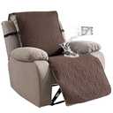 Genina Waterproof Recliner Chair Cover - 100% Protection! Non-Slip, Washable & Durable Protector for Kids & Pets【23.6'' /Chocolate】