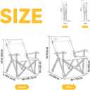 IKURAM Outdoor Camping Chair Portable Folding Chair Lightweight Compact Design for Beach, Lawn & Sports Outdoor Gear 250 LBS Capacity Yellow