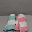 Genovega 2 Packs Oversized Turkish Beach Towels 74"x38" Thin Quick Dry Sand Free Pool Swim Bathing Towel Extra Large Travel Blanket Adult Essentials Accessories Summer Vacation Pink LightGreen Stripe