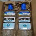 Listerine Extra Mild Alcohol-Free Mouthwash, Oral Rinse Powered by Essential Oils Kills 99.9% of Germs that Cause Bad Breath for A Clean* Mouth, No Added Dyes, Mild Cool Mint Flavor, 1L x 2