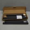 Closet Rods for Hanging Clothes, 17 to 84 Inches Step less Adjustable Metal Closet Rod, 1.3 Inches Heavy Duty Clothes Hanging Rod for Closet Wardrobes Laundry RV, Black