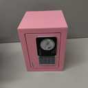PATRON Small Safe Box with Key，Mini Safe for Money，Small Coin Safes for Home with Code，0.236 Cubic Feet Pink