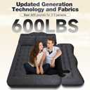 Back Seat Car Air Mattress: Inflatable SUV Car Camping Bed for Truck Van, Thickened Double-Sided Flocking Travel Car Sleeping Pad with Air Pump 2 Pillows