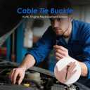 100 Pcs Cable Tie Buckle,Nylon Universal Cable Tie Buckle,Zip Clips For Cars Daily Repair Heavy Duty Automotive Self-Locking