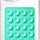 Galundge Silicone Suction Phone Case Mount, Non Slip Sticky Phone Grip for Cellphone, Silicon Adhesive Suction Cup Phone Mount, Strong Grip Holder for Selfies and Videos (Lake Green)