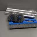 TidyMister Pool Brush Set - 20 2-in-1 Detachable Round Brush with Extra Side Brush for Cleaning Hard-to-Reach Corners, 9 FT Aluminum Extended Pool Pole with Hidden Hook Retriever