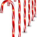 16-inch Candy Cane Lights, Outdoor Christmas Pathway Markers, Christmas Candy Cane Light for Driveway, Walkway, Yard, Garden