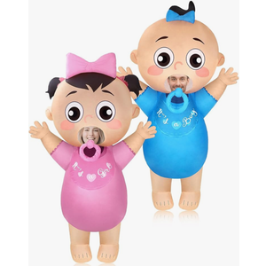Poen 2 Pcs Inflatable Blow up Costume for Adult 96'' Baby Costume for Baby Shower Cosplay Gender Reveal Party