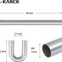 A-KARCK Stainless Steel Mandrel Bends 8 Pcs, 3 Inches 304 Stainless Steel Exhaust Pipe DIY Custom Exhaust Tubing Pipe Straight & U-Bend Kit, Universal Fit
