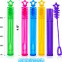 Bubble Wand, 200 Pieces Mini Bubble Wands Bulk in 10 Colors, Bubbles Party Favors Bulk for Kids, Summer Toys for Girls & Boys, Carnival Prizes, Themed Birthday, Wedding, Indoor Outdoor Activity