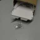 ShellKingdom Toilet Paper Holder Stand, Bathroom Storage Cabinet with Doors and Shelves, Slim Storage Cabinet for Bathroom Small Spaces Corner Shelf Organizer - White (30.7 x 6 x 6 inch)