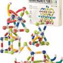 85PCS Extendable Magnetic Toy Montessori Toys for Boys & Girls,STEM Education Building Blocks,Pop Tubes & Balls,Sensory Toys for 3+ Year Old Toddlers