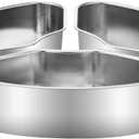 Individual Food Steamer Box Tray Set, 3pack Stainless Steel Mini Steamer Cookers Insert Pot Food Holder for Instant Pot n Air Fryer to Quick Prepare Meal