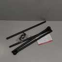 Black Curtain Rods for Windows 31"- 61", Decorative Drapery Rod Adjustable by Splicing, 5/8 inch Small Curtain Rod for Bedroom, Living Room, Kitchen and Outdoors