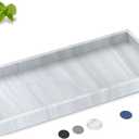 Silicone Bathroom Tray,Shatterproof Bathroom Vanity Tray,High-Grade Silicone Durable Rectangle Tray for Bathroom Trays for Counter Soap Dispenser Tray-Large 10.6 * 5.1 in