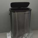 SONGMICS Motion Sensor Trash Can, 13 Gallon Automatic Garbage Can with Soft-Close Lid and Bag Retainer Ring, Stainless Steel, Touchless Kitchen Trash Bin, 15 Trash Bags Included, Silver ULTB610E50