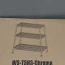 FDW 3 Tier Wire Shelving Metal Storage Shelves 23L x 13W x 32H Layer Storage Shelves with Wheels for Kitchen Garage Small Places,Chrome