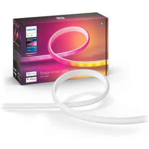 Philips Hue Indoor 6-Foot Smart LED Light Strip Base Kit with Plug - Flowing Multicolor Effect - 1 Pack - Control with Hue App - Compatible with Alexa, Google Assistant and Apple HomeKit
