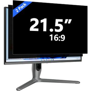 [2-Pack] 21.5 Inch Computer Privacy Screen for 16:9 Monitor | Anti Glare Blue Light Filter & Anti-Scratch Protector Film - Eye Protection Privacy Shield for Desktop Monitors