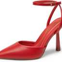 DREAM PAIRS High Heels for Women Closed Pointed Toe Dress Shoes for Women Ankle Strap Stiletto Heel Party Wedding Sexy Pump Shoes (7.5)