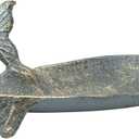 Whale Jewelry Tray Cast Iron Copper Green with Gold-Touched Nautical Trinket Holder for Rings, Earrings, Necklaces, Coins & Keys Decorative Beach-Themed Dish for Home or Office