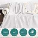 MYSKY HOME White Sofa Covers for 3 Cushion Couch Geometrical Living Room Sofa Throws Sofa Slipcovers for Pets, Kids (XX-Large, 91" x 134", White)